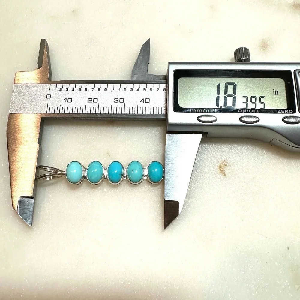 Jay King Sleeping Beauty Turquoise Foxtail Chainlink Sterling Silver Necklace